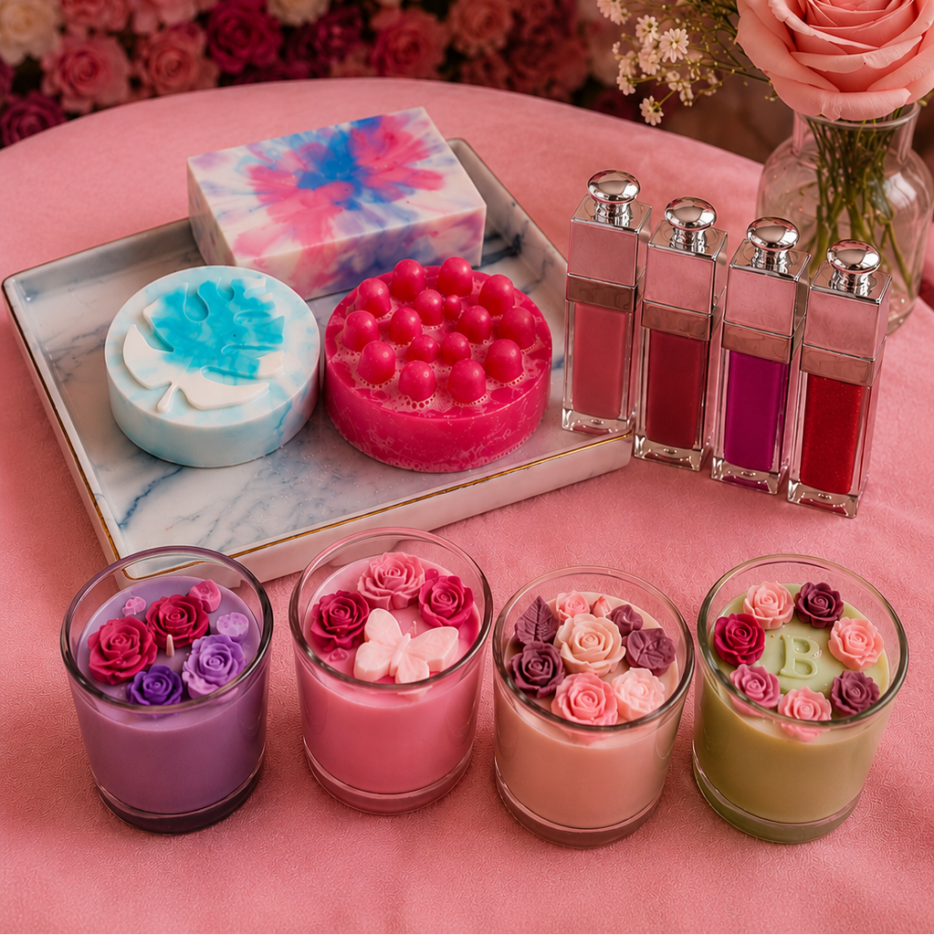 Candle ,Lip Gloss and Soap Beauty lab