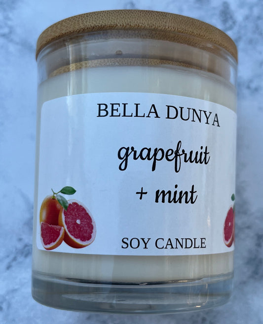 Grapefruit & Mint scented Candle