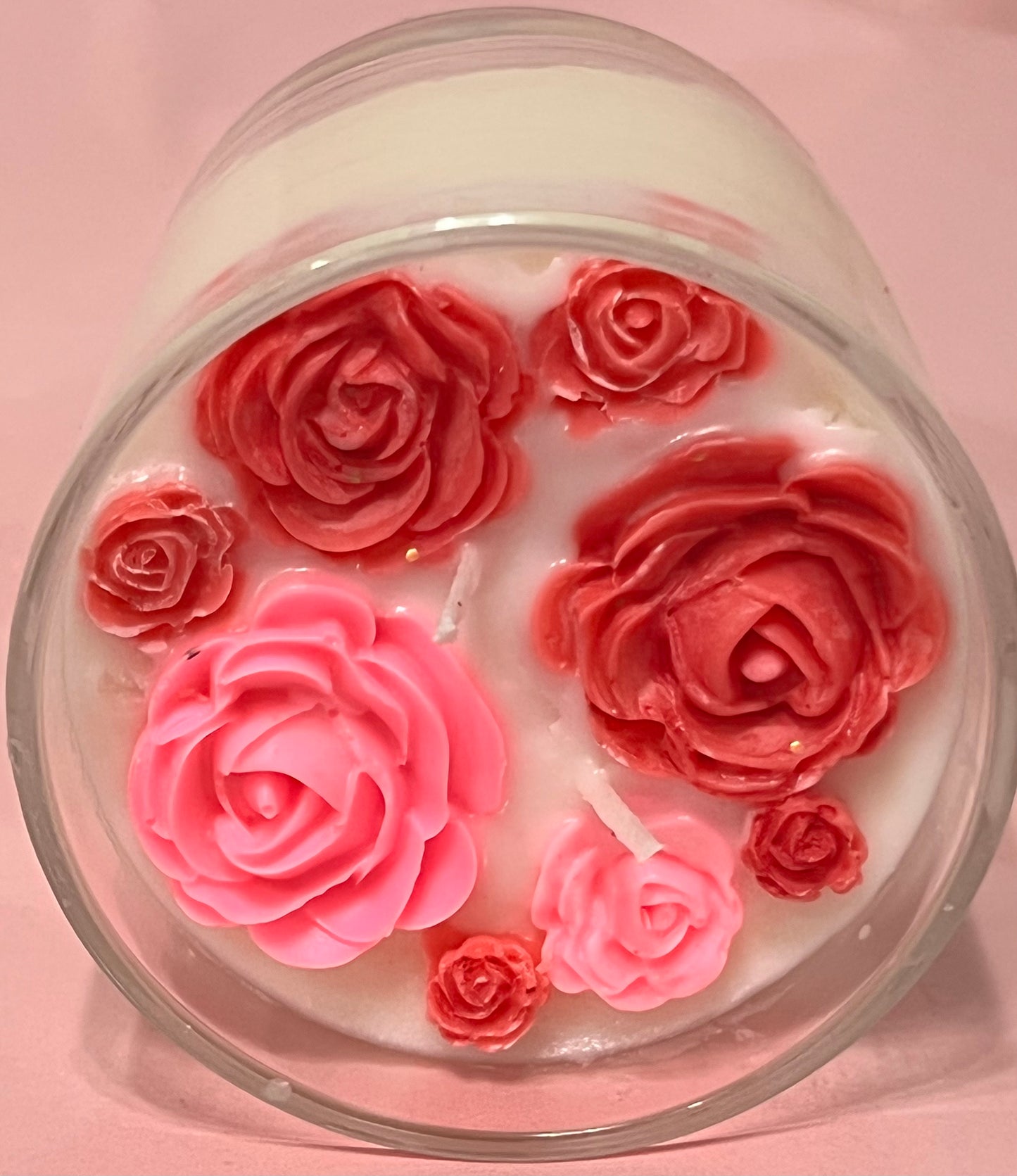 Bed  of Roses Scented  candle with surprise inside